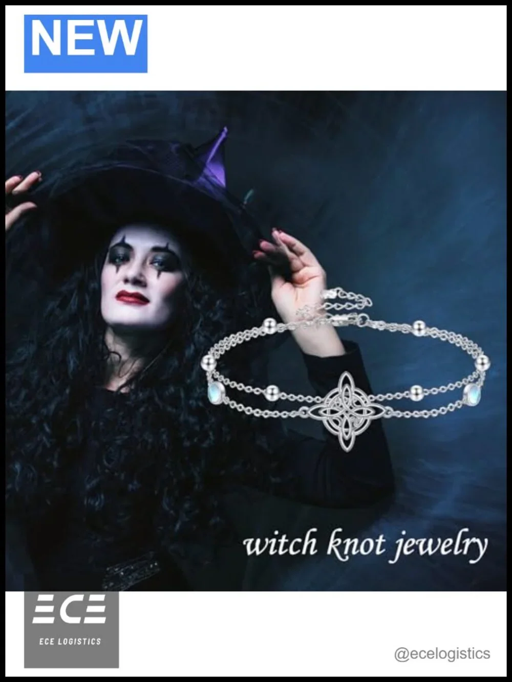 Sterling Silver Celtic Knot Bracelet Witches Knot Wicca Jewelry